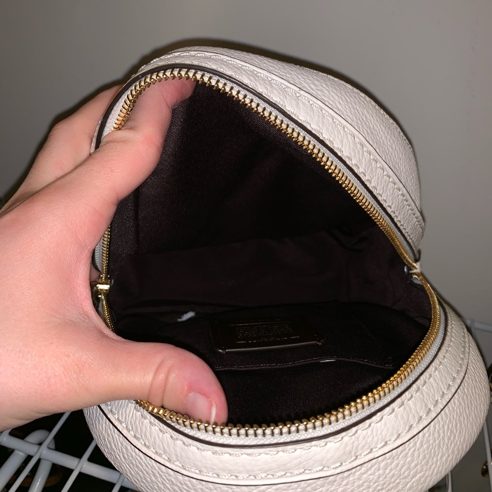 Coach White Leather Mini Backpack with Gold Hardware - Picture 3 of 9